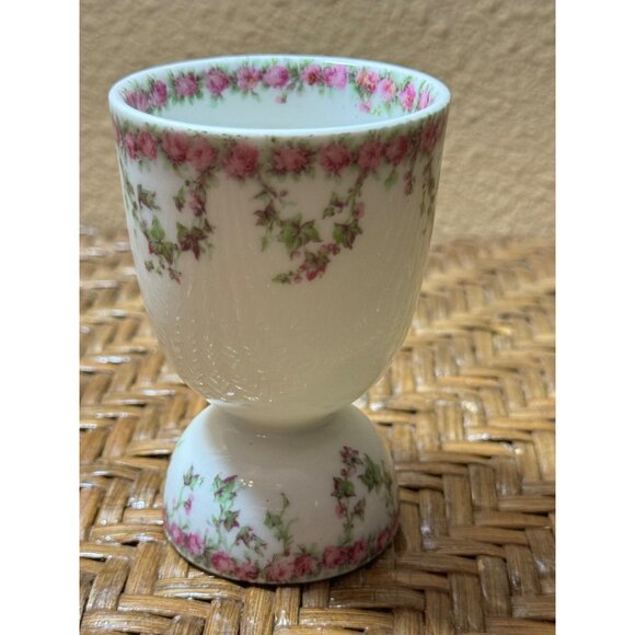 VINTAGE HAVILAND & CO. LIMOGES EGG CUPS FLORAL DESIGN - Picture 1 of 9